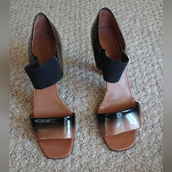 Prada Ombre patent leather Black and Brown pumps size 10 - Picture 9 of 16